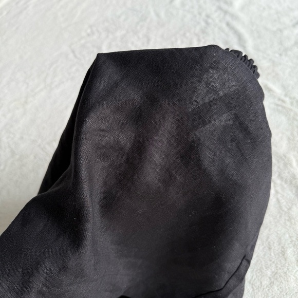 Reformation NWOT Linen Black Waistband Shorts XL - Picture 6 of 9
